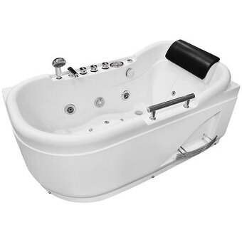 M-SPA - 1683 Pravá kúpeľňová vaňa s hydromasážou 140 x 87 x
