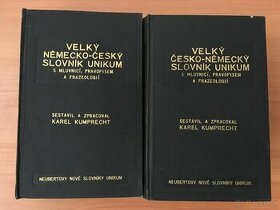 predam česko-nemecký slovník, dva diely