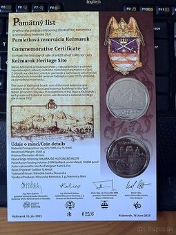 Pamatny list a Autorska karta k slovenskym minciam