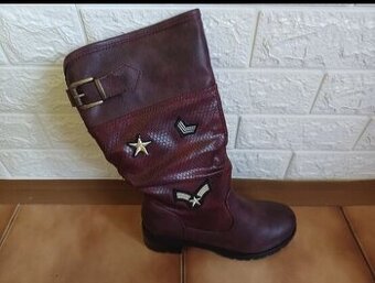 Zimné kožené čižmy č.38