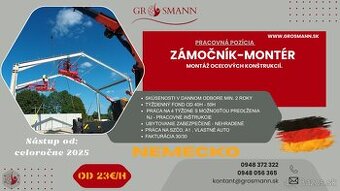 ZÁMOČNÍK/INŠTALÁTOR-Nemecko (montáž oceľových konštrukcií)