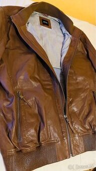 Pánska kožená bunda Boss Hugo Boss 58 Originál