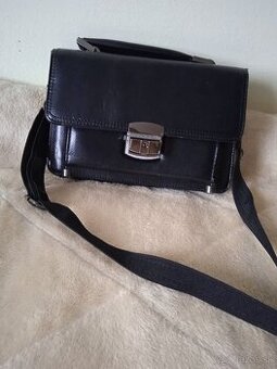 Čierna mala cross body taška (peňaženka)