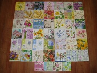 servítky -  kvety 2. - 46 kusov