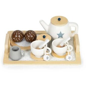 Drevená čajová súprava
