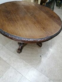 Starožitný drevený stolik - 1
