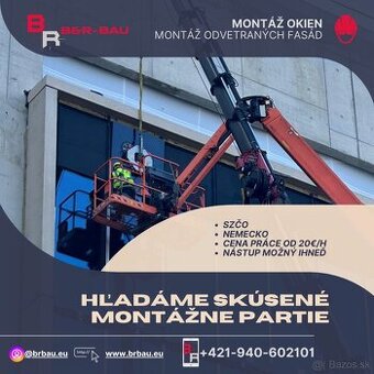 Montéri okien a odvetraných fasád Nemecko