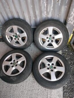 4ks alu disky orig. Škoda 5x100 R14 pneu 5mm 165/70 R14