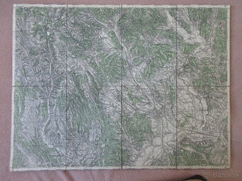 Mapa Lučenec, Hor. Strháry, Halič, Divín, Fiľakovo r. 1945