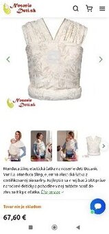 Manduca šatka Botanic Vanilla limited