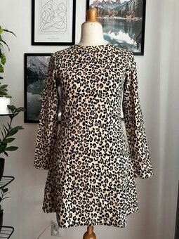 Tigrované šaty Zara TRF vo veľkosti L