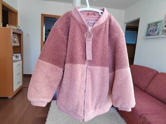 Bunda RESERVED - ružová, chlpatá v.122