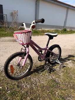 Detský, ružový bicykel