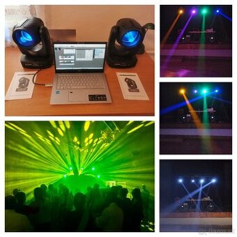 4ks otočné hlavy 150W beam + kufor pre 4ks