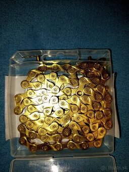 KMC X9 gold reťaz + rýchlospojky