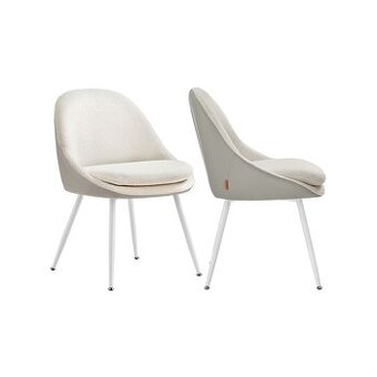 VASAGLE jedálenské stoličky – set 2 ks, s vankúšom, nové