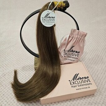 🖤 Mireze – I Tip predĺženie vlasov #6 Hnedá