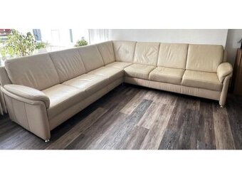 Moderní rohová kožená sedací souprava, 3151