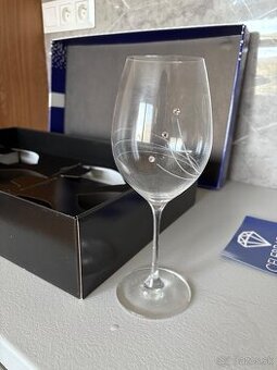 Sada pohárov na stopke swarovski