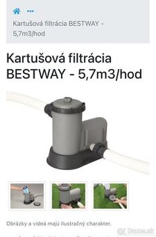 Bestway kartusova filtracia 5,7m3