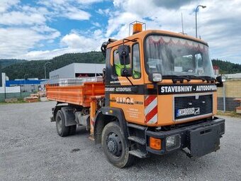 MAN 4X4 13/222 s hydraulickou rukou atlas/sklápač
