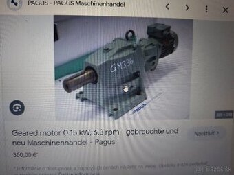elektromotor z prevodovkou