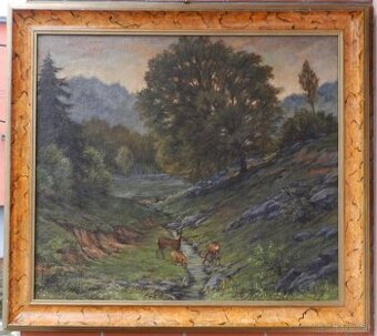 Kratochvíľ L (1887-)Srnky v lese