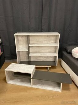 2x regalova polica/kniznica do detskej izby alebo pracovne