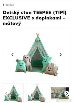 Detsky stan teepee Exclusiv s doplnkami