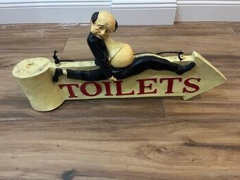 Šípka, toaleta, záchod - Sádrový odliatok