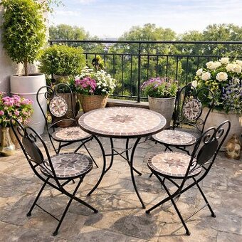 Záhradný bistro set mozaika Amarillo 4-miestny