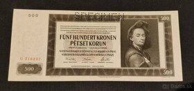 Staré bankovky - 500 Korun 1942 - I.vydání UNC Specimen