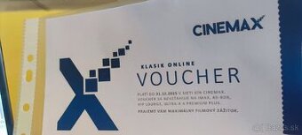 Predám 2x voucher do kina CINEMAX