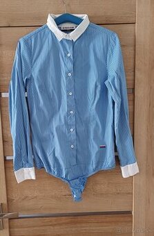 Retro jeans košeľové body M