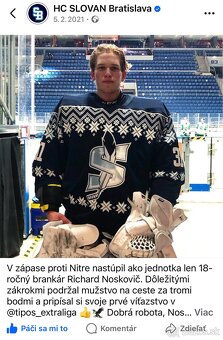 Original hraný hokejovy dres Noskovič#31 vianočný SLOVAN