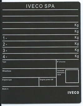 Štítky na Iveco, Dacia, Volkswagen, Barkas, Nissan