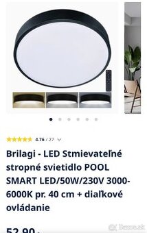Stropná LED lampa Brilagi s dialkovým ovládaním
