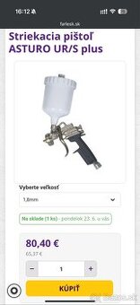 Striekacia pištoľ WALMEC ASTURO UR/S plus