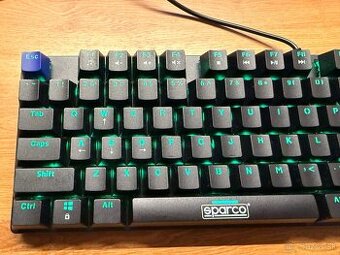 SPARCO mechanicka gamerska podsvietena RGB klavesnica