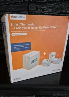 Netatmo Smart Thermostat + 3 hlavice Smart Radiator Valves