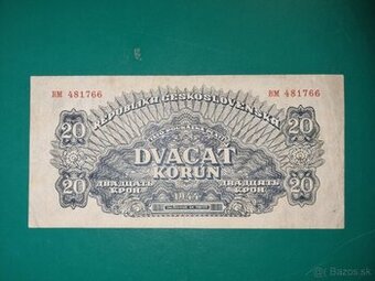 20 Korún Československých 1944