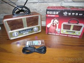 Predam nove retro RADIO MEIER,dial.ovlad,USB,MP3,BT