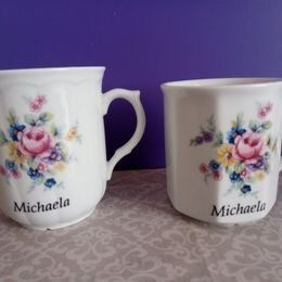 Šálky na čaj, kávu "Michaela" + romantické šálky ČSSR