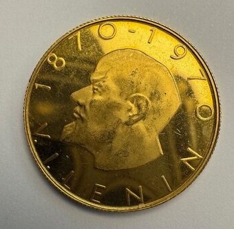 PREDAJ zlatá minca LENIN dukát 1970 VZÁCNA medaila