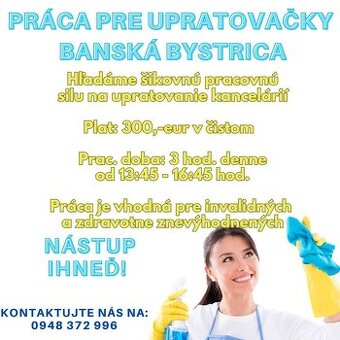 Upratovanie v BANSKEJ BYSTRICI