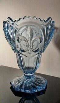 Modrá sklenená váza Josef Inwald - 1