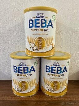 Predám 3 ks dojčenského mlieka BEBA SUPREME PRO 1, 3 x 800g