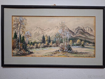 Obraz maľba olej + aqua signovaný autorom