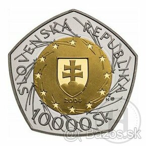 Kupim 10000 sk Vstup SR do EU 2004 zlata minca