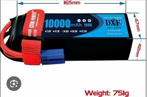 DXF 4S Lipo batéria 14,8V 10000mAh 100C